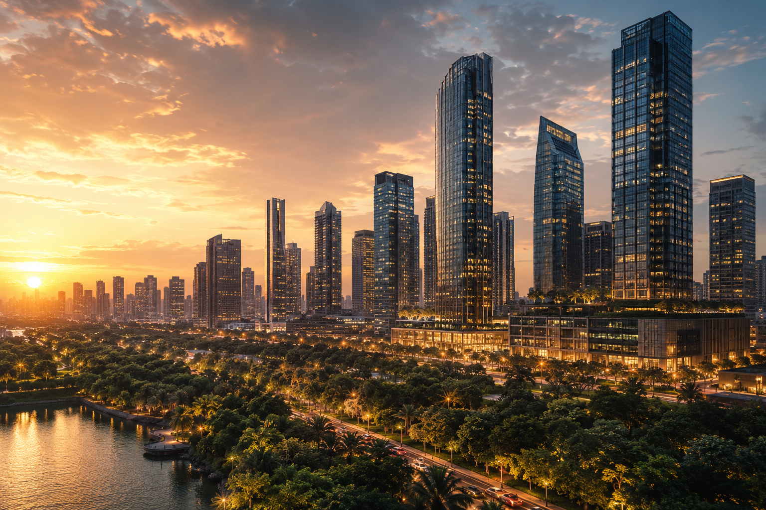 Luxury architecture landscape