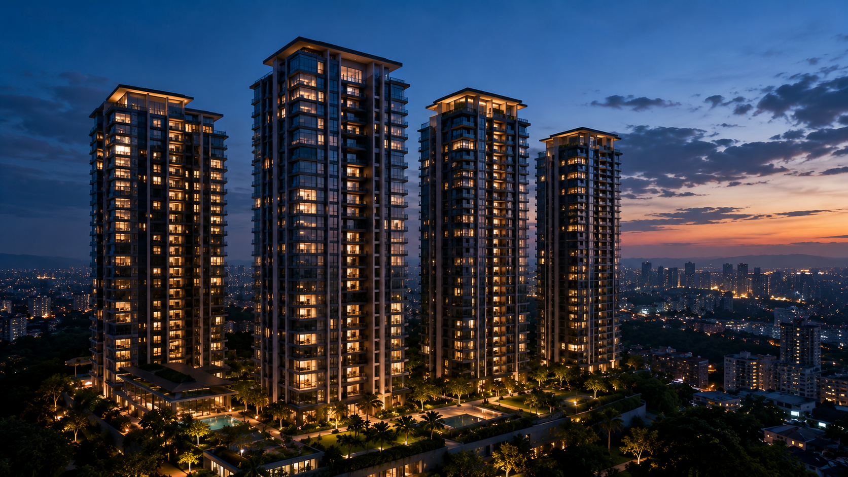 Vertical residential environments shaped through architectural elegance.