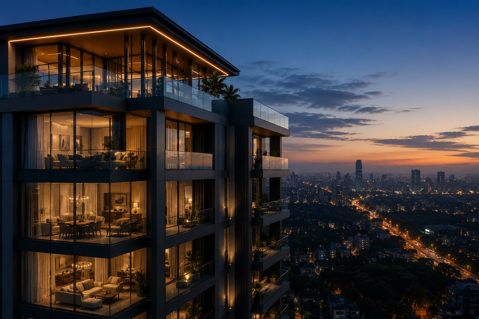 Vertical residential environments shaped through architectural elegance.