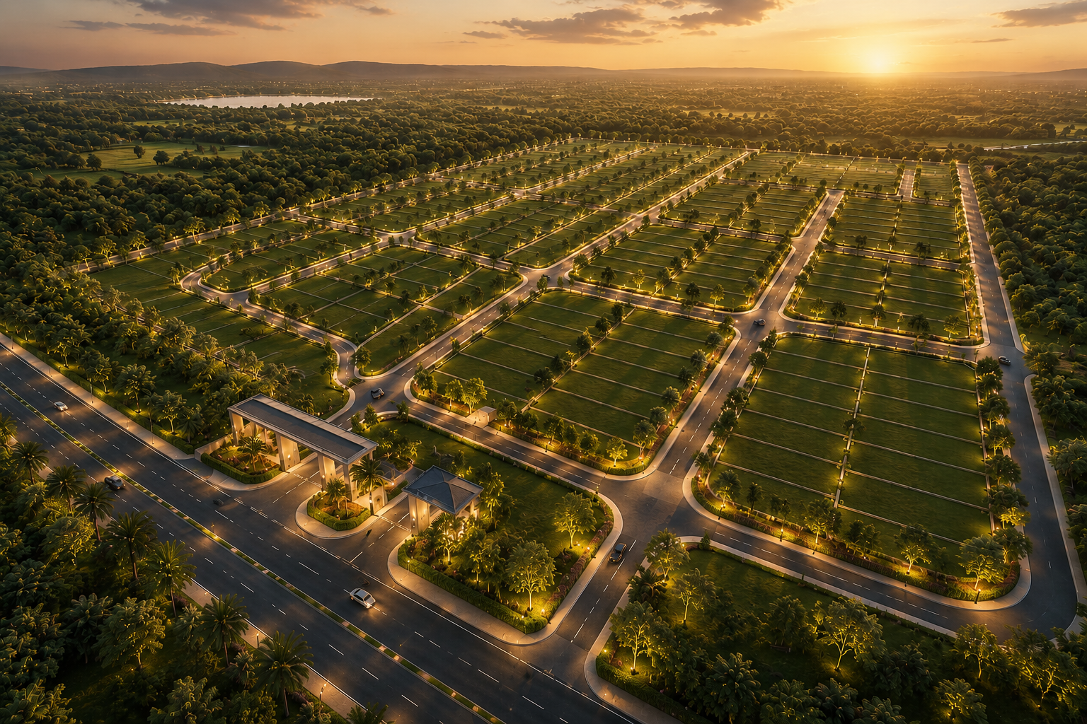Master planned plotted environments designed for future growth.